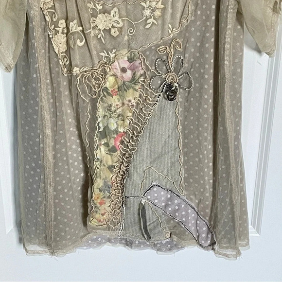 Sonia Fortuna Embroidered Power Net Blouse Top 29785 - Picture 7 of 15